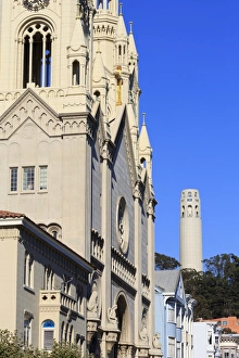 Traditional American Architecture Drucke: Coit Tower, North Beach District