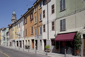 Colourful Italian Buildings Drucke: Colourful architecture, Parma, Emilia Romagna, Italy, Europe