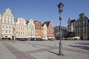 Colourful Buildings Europe Drucke: Colourful architecture, Salt Square, Old Town, Wroclaw, Silesia, Poland, Europe