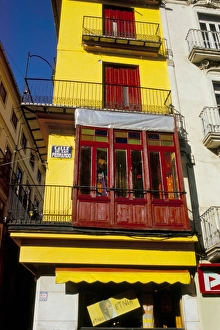 Valencia Spain Architecture Drucke: Colourful old house