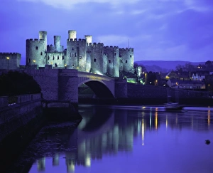 Schloss Drucke: Conwy (Conway)-Schloss