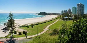 Drucke von Kühlangatta Strand und Ort im Panorama der Goldküste in Queensland australienisch Pazifik Goldküste Drucke: Kühlangatta Strand und Panoramaort mit Stadtpanorama der Goldküste in Queensland Australien Pazifik