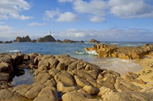 Corbiere Lighthouse Jersey Drucke: Corbiere lighthouse, St. Ouens, Jersey, Channel Islands, United Kingdom, Europe