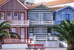 Portugal Travel Destination Drucke: Costa Nova