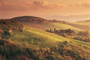 Volterra Italy Drucke: Countryside at sunset