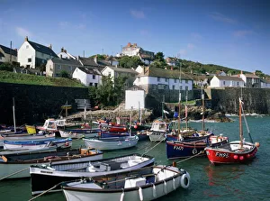 South West England Coast Drucke: Coverack harbour, Cornwall, England, United Kingdom, Europe