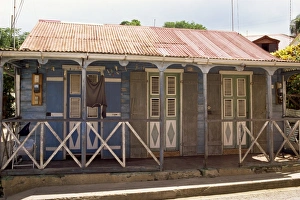 Guadeloupe Island Drucke: Creole dwelling