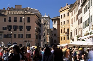 Roman Landmarks And Monuments Drucke: Crowds in the Piazza Navona