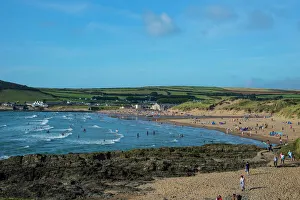 European Coastal Scenes Drucke: Croyde Beach, North Devon, England, United Kingdom, Europe
