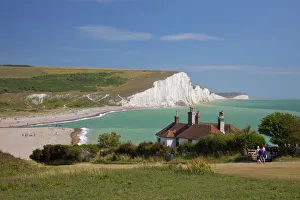 Kückmer-Haven, Sieben-Schwestern weiße Kalkklippen, Ost-Sussex, England