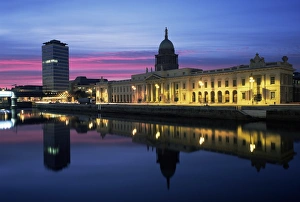 Reflections On Water Europe Drucke: The Custom House, Dublin, Co