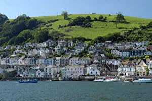 Devon Drucke: Hafen von Dartmouth im Südwesten Englands in Großbritannien und Europa
