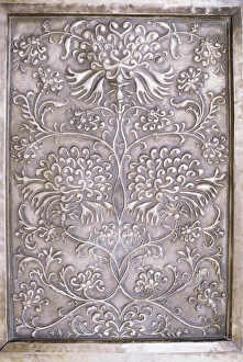 Udaipur Rajasthan Tourism Drucke: Detail of decorative raised metal work