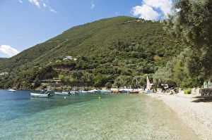 Greek Island Destinations Drucke: Dessimi beach