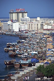 Gerahmter Druck : Der Dhow Hafen Gerahmter Druck : Der Dhow Hafen