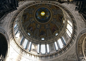 German Architectural Heritage Drucke: The dome, inside Berlins Cathedral, Berlin, Germany, Europe
