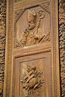 Basilica Di Santa Croce Drucke: Door detail