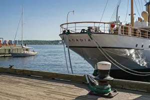 Waterfront Cityscape Photography Drucke: Downtown Halifax Waterfront Docks, Halifax, Nova Scotia, Canada, North America