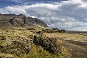 Polar Regions Travel Destination Drucke: Dramatic cloud formations over landscape, near Vik Y Myrdal, South Iceland, Polar Regions