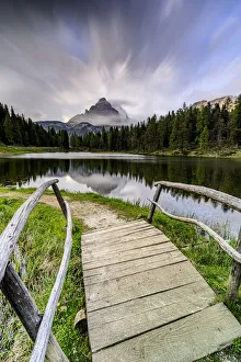 Veneto Italy Tourism Drucke: Dramatic sky with clouds over Tre Cime di Lavaredo
