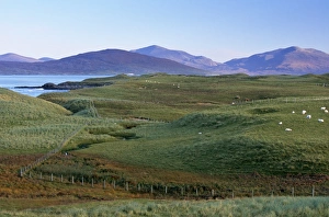 Outer Hebrides Travel Destination Drucke: Dunes and machair