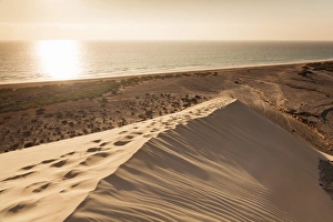 Atlantic Coast Spain Drucke: Dunes at Playa de Sotavento, Risco del Paso