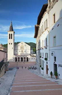 Kathedrale Drucke: Dom zu Piazza del Dom in Spoleto, Umbrisch Italien und Europa