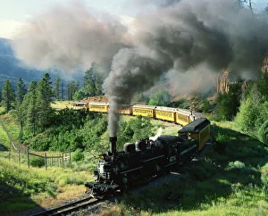 Durchgang und Silberton historisches Dampfmaschinengewirb, Hermosa in den Vereinigten Staaten von Amerika