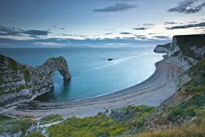 Durdle Door und Bats Head in Dorset an der Jurastraße von Südengland zum Weltkulturerbe der UNESCO im Vereinigten Königreich Europa