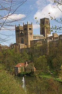 Durham Drucke: Durhams Domkirche ein Weltkulturerbe der UNESCO in Durham Stadt im County von Durham in England