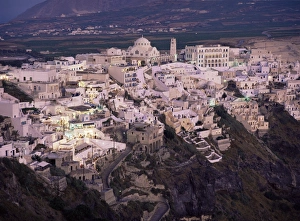 Greece Tourism Attractions Drucke: Dusk, Thira