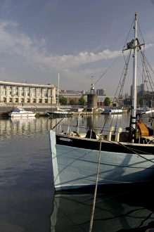Bristol Cityscape Photography Drucke: Early morning view of the harbour, Bristol, England, United Kingdom, Europe