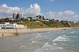 Ostklippen und Strand in Bournemouth im Dorchester-Kreis von Südengland