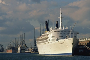 Southampton Drucke: Edinburgher Festung in den Hafen von Southampton im Landkreis Hampshire in England und Großbritannien auf dem Kontinent