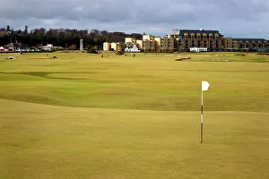 Drucke von Achtzehnter Grün am alten Kurs in St. Andrews (Fife), Schottland (UK) / Europa Fife Drucke: Achtzehnter Grün im Alten Golfplatz in St