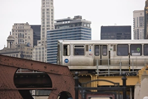 Chicago Elevated Train Drucke: El train on the elevated train system