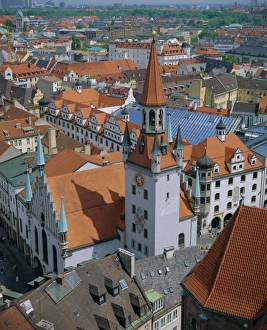 Munich City View Drucke: Elevated cityscape