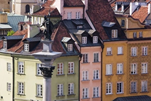 UNESCO World Heritage Site Warsaw Drucke: Elevated view over Castle Square
