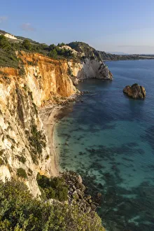 Greece Landscape Photography Drucke: Elevated view over the White Rocks Cliff