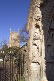 Abbeyschloss und Abbéipark in Evesham im Vereinigten Königreich Großbritannien