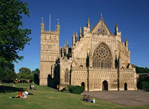 Exeters Dom zu Exeter in Devon im Vereinigten Königreich von Großbritannien und Irland in Europa