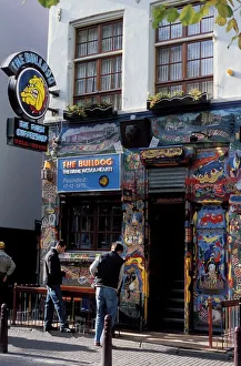 Drucke von Außenbereich des Bulldog-Kaffee-Shops in Amsterdam, Niederlande (Nordholland), Europa Niederlande Drucke: Außenbereich des Bulldog-Cafés
