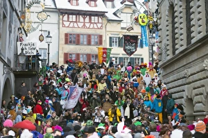 European Cultural Events Drucke: Fasnact spring carnival parade, Lucerne, Switzerland, Europe