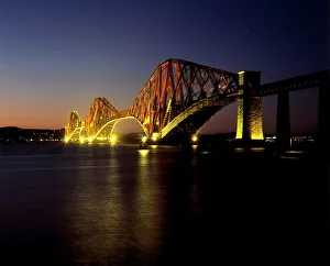 Drucke von Bergkraftbrücke Forth aus dem Jahr 1883 bis 1890 ein Meisterwerk der Viktorianischen Ingenieurwissenschaften in Fife und Westlothien Schottland Vereinigtes Königreich Europa Kulturerbestätten Drucke: Firthbrücke