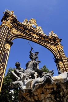 UNESCO Sites In Europe Map Drucke: Fountain of Amphitrite