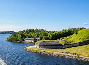 Europe Scenic Views From Above Drucke: Fredriksborg Fortress, elevated view