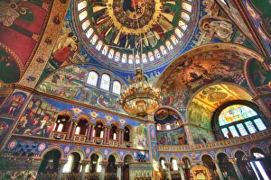 Drucke von Fresken in der Heiligen Dreifaltigkeitskirche im Jahr 1902 gegründet wurde. In Sibiu (Transsilvanien), Rumänien (Europa) Rumänien Drucke: Bilder aus Felsmalerei im Heiligen Dreikönigskathedral in der Stadt Sibiu (Transsylvanien)