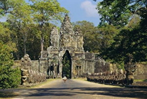 Angkor Wat Cambodia Drucke: Gateway to the Bayon Temple complex, Angkor, Siem Reap, Cambodia