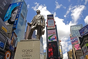Midtown Manhattan Landmarks Drucke: George M. Cohan Statue