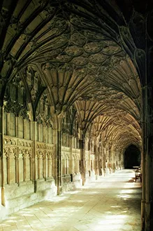 UK Landmarks Drucke: Gloucester Cathedral, Gloucester, Gloucestershire, England, United Kingdom, Europe